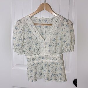 Blu Pepper Sweet Floral Top